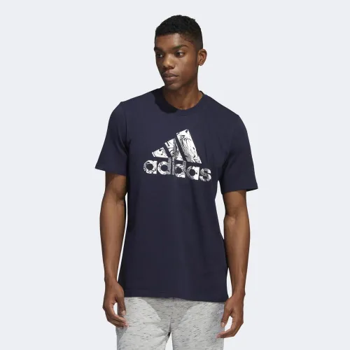 Футболка adidas Liquid Foil Badge Of Sport Graphic HK9159 - Синяя