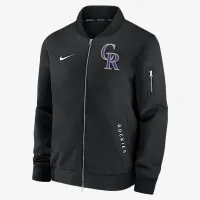 Colorado Rockies Authentic Collection Dugout чоловічі Nike MLB Full-Zip Bomber Куртка колір чорний