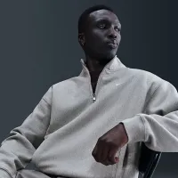 Nike Solo Swoosh мужские Fleece Quarter-Zip Top цвет серый