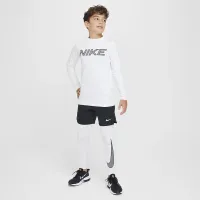 Nike Pro Warm Big дитячі (для хлопчиків) Dri-FIT Long-Sleeve тренувальні Top колір білий