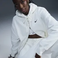 Nike Sportswear Phoenix Fleece женская оверсайз Full-Zip Толстовка с капюшоном цвет белый