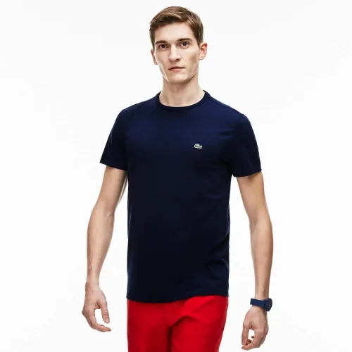Футболка Lacoste Crew Neck Pime хлопковыеJersey TH6709-166 - Синяя