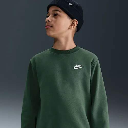 Nike Sportswear Club Fleece Big детские свитшот цвет зеленый