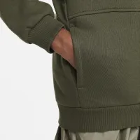 Nike Sportswear Club Big детские Pullover Толстовка с капюшоном цвет зеленый