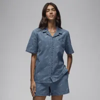 Nike Jordan жіноча Woven Top блакитний