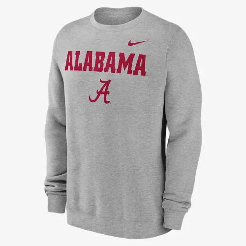 Alabama Crimson Tide Primetime Primary Stack мужские Nike College Pullover Crew цвет серый