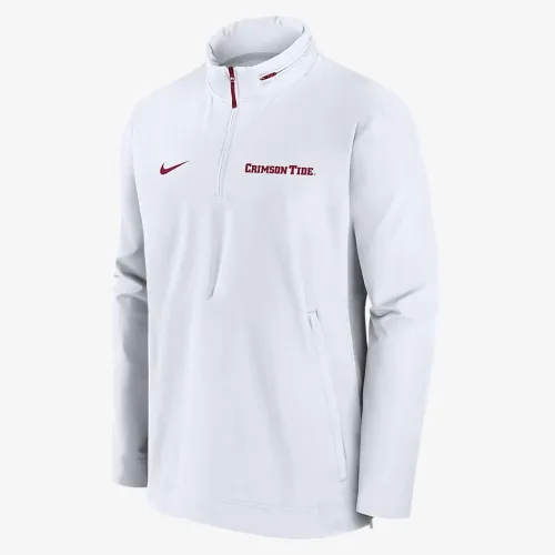 Alabama Crimson Tide Sideline Coach чоловічі Nike College 1/2-Zip Hooded Куртка колір білий