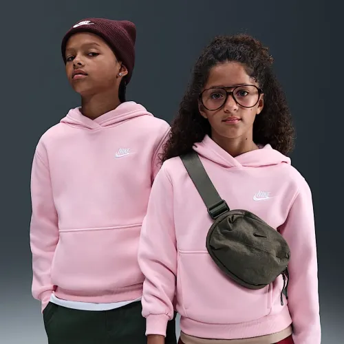 Nike Sportswear Club Fleece Big дитячі Pullover Толстовка з капюшоном Pink