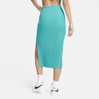Nike Sportswear Chill Rib женская Slim Midi юбка цвет зеленый