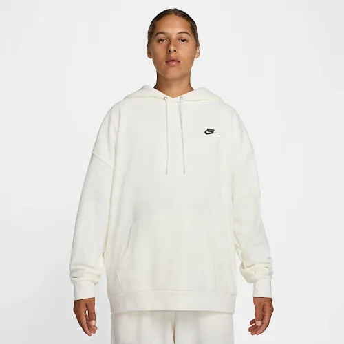 Nike Club Fleece мужские оверсайз French Terry Pullover Толстовка с капюшоном цвет белый