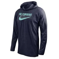 Kansas City Current чоловічі Nike Soccer Long-Sleeve Hooded футболка блакитний
