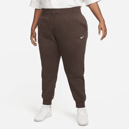 Nike Sportswear Phoenix Fleece женская С высокой Талией Joggers (большие размеры) цвет коричневый