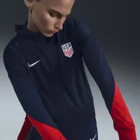 USMNT Strike жіноча Nike Dri-FIT Soccer Hooded Track Куртка блакитний