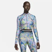Nike Fusion Women's Long-Sleeve Hydroguard Crop Swim Top