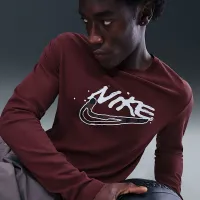 Nike мужские Dri-FIT Long-Sleeve Top цвет красный