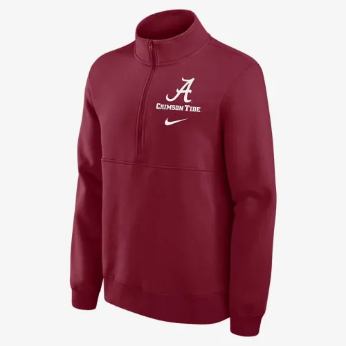 Alabama Crimson Tide Primetime Club чоловічі Nike College 1/2-Zip Crew колір червоний