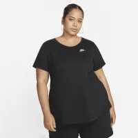 Nike Sportswear Club Essentials жіноча футболка (великі розміри) колір чорний