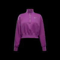 Nike Sportswear Phoenix Fleece женская 1/2-Zip Cropped свитшот цвет фиолетовый