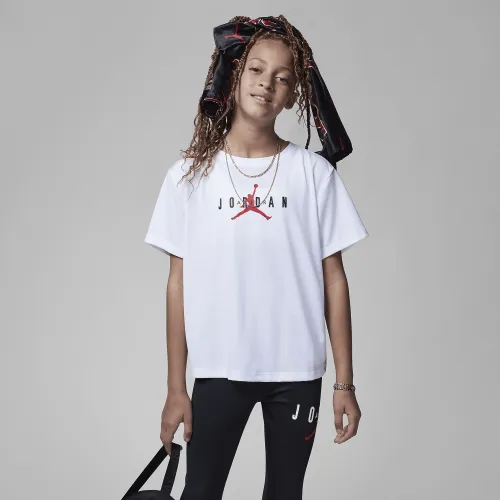 Nike Jordan Big дитячі футболка колір білий