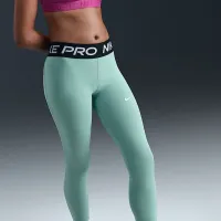 Nike Pro Girls' Mid-Rise лосіни колір зелений