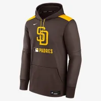 San Diego PaКостюм Authentic Collection чоловічі Nike Therma MLB Pullover Толстовка з капюшоном колір коричневий