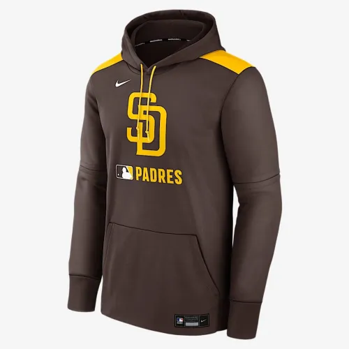 San Diego PaКостюм Authentic Collection мужские Nike Therma MLB Pullover Толстовка с капюшоном цвет коричневый