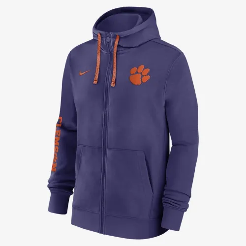 Clemson Tigers Sideline Team Issue чоловічі Nike College Full-Zip Толстовка з капюшоном колір фіолетовий