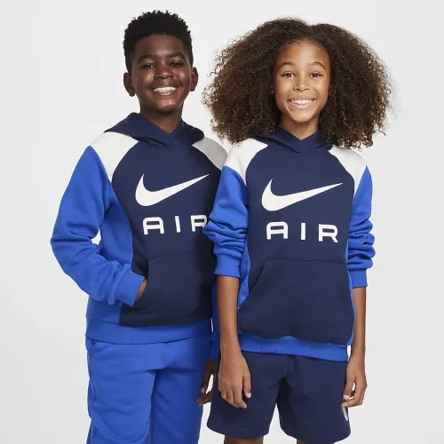 Nike Air Big детские Pullover Толстовка с капюшоном синий