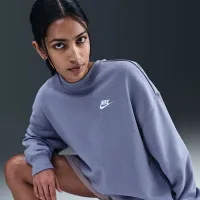 Nike Sportswear Club Fleece женская Loose Crew-Neck свитшот синий