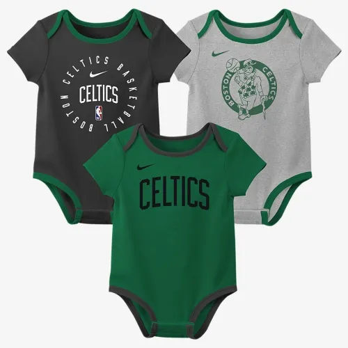 Boston Celtics Baby Nike NBA 3 пары Bodysuit набор цвет черный
