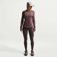 Nike Swift женская Dri-FIT UV Long-Sleeve Crew-Neck Running Top цвет фиолетовый
