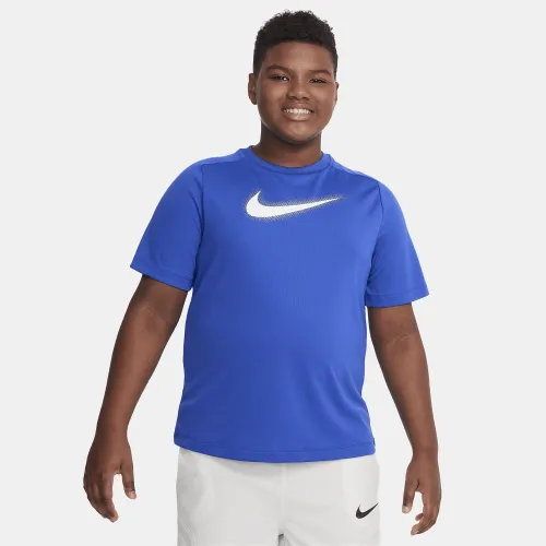 Nike Dri-FIT Icon Big дитячі (для хлопчиків) Graphic тренувальні Top (Extended Size) блакитний