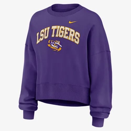 LSU Phoenix Arch женская Nike College Pullover Crew цвет фиолетовый
