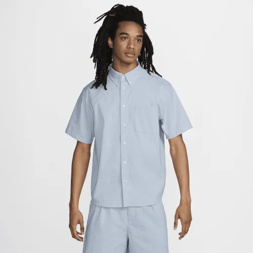 Nike Life чоловічі Short-Sleeve Seersucker Button-Down Shirt блакитний