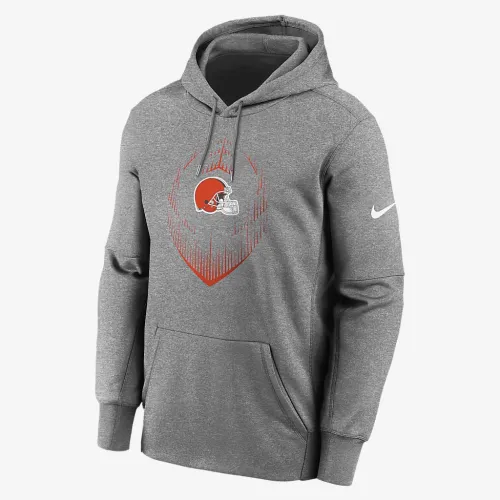 Cleveland цвет коричневыйs Icon Men’s Nike Therma NFL Pullover Толстовка с капюшоном цвет серый