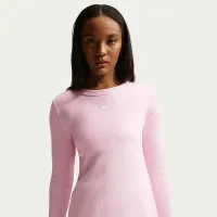 Nike Sportswear женская Tight Long-Sleeve Ribbed футболка Pink