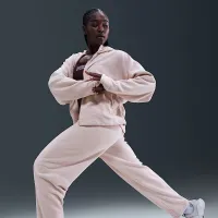 Nike One женская Therma-FIT Mid-Rise Fleece Pants Pink