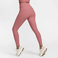 Nike Zenvy Rib жіноча Gentle-Support З високою талією 7/8 лосіни Pink