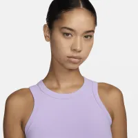 Nike One Fitted женская Dri-FIT Cropped Tank Top цвет фиолетовый