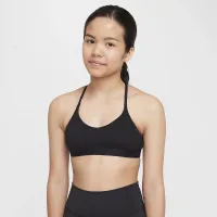 Nike Indy Girls' Sports Bra колір чорний