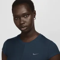 Nike One Fitted Rib жіноча Dri-FIT Short-Sleeve Cropped Top блакитний