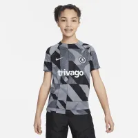 Chelsea FC Academy Pro Third Big детские Nike Dri-FIT Soccer Pre-Match Short-Sleeve Top цвет серый