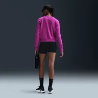 Nike Dri-FIT One жіноча Crew-Neck French Terry світшот колір фіолетовий
