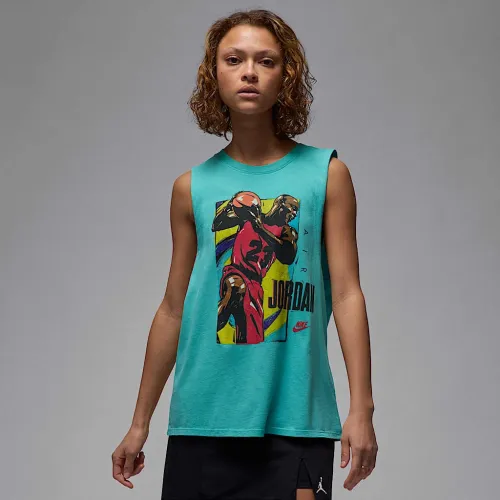 Nike Jordan жіноча Sleeveless Graphic футболка колір зелений