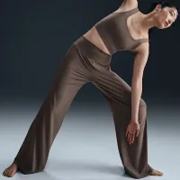 Nike Zenvy женская Dri-FIT С высокой Талией Wide-Leg Pants цвет коричневый