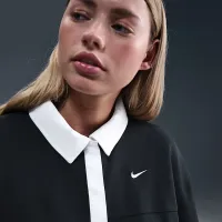 Nike Sportswear жіноча оверсайз Short-Sleeve Polo Top колір чорний