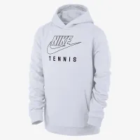 Nike Swoosh Club Fleece Big детские Tennis Pullover Толстовка с капюшоном цвет белый