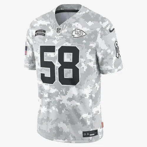 Derrick Thomas Kansas City Chiefs Salute to Service чоловічі Nike Dri-FIT NFL Limited Jersey колір білий