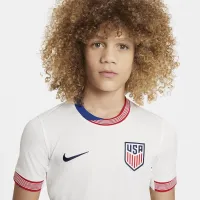 USMNT 2024 Stadium Home Big детские Nike Dri-FIT Soccer Replica Jersey цвет белый