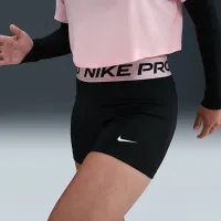 Nike Pro Girls' Dri-FIT шорты (Extended Size) цвет черный